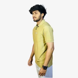 Men's Olive Green Pocket Polo T-Shirt | Classic Everyday Comfort Fit